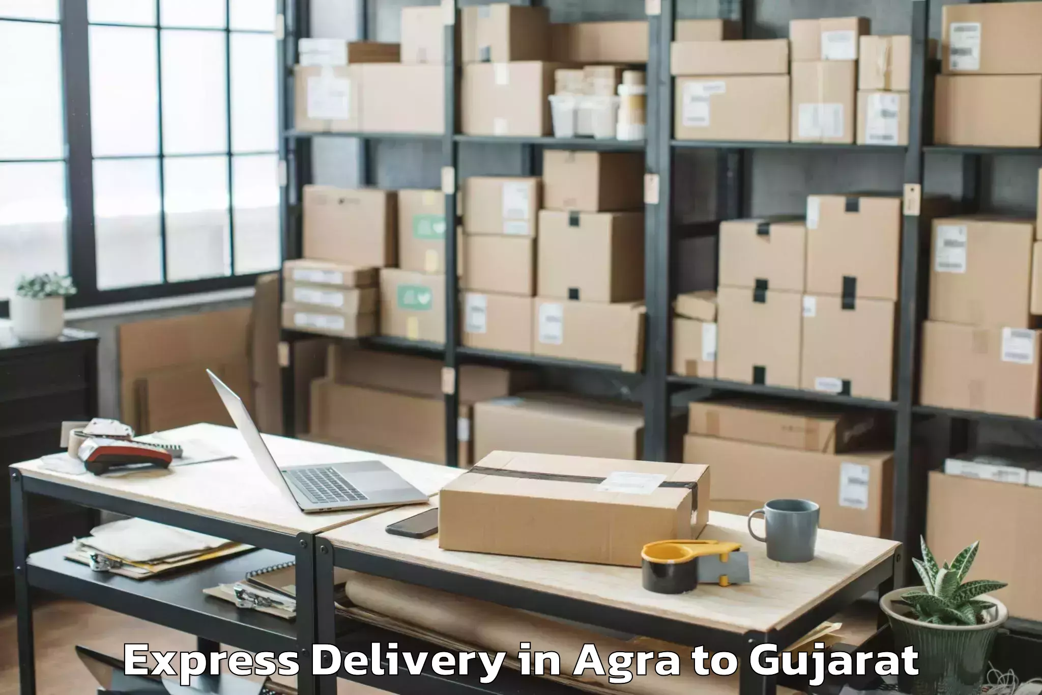 Top Agra to Sagbara Express Delivery Available